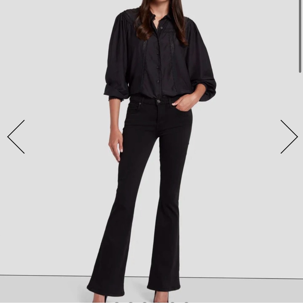 7 for all Mankind flare leg black denim 26